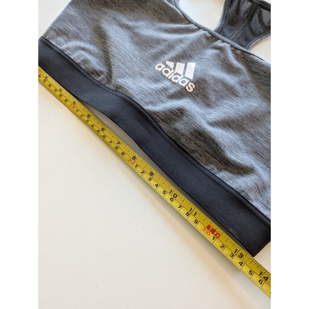 Adidas Dark Gray Heather Sports Training Bra Women's Size L D-DD Medium Support - Picture 7 of 9